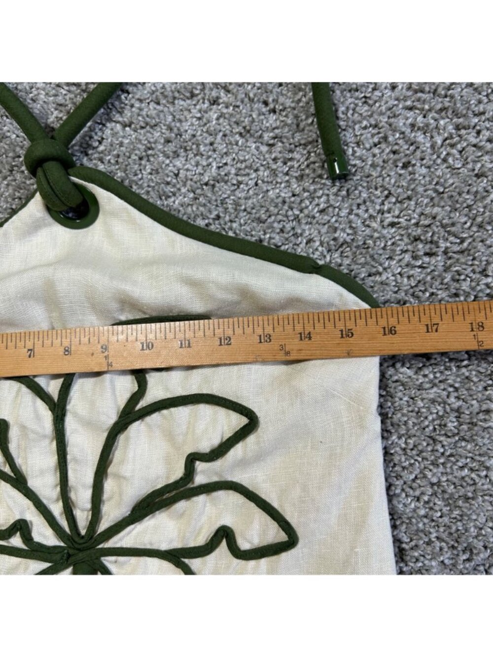 Farm Rio Womens Sz Small Coconut Embroidered Halter Neck Mini Dress Sleeveless - Picture 5 of 12